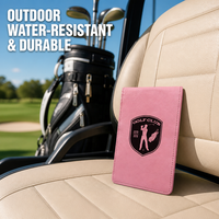 Feuilles de similicuir rose Laser, supports de cartes de Golf vierges gravés au Laser