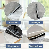 Brosse de nettoyage pour joints de carrelage, cuisine et toilettes, à poils durs, manche long, pour espaces étroits et angles difficiles, en PP