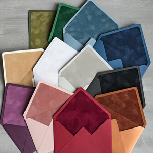 Buste con Fodera Interna in Velluto Multicolore, Buste Spesse di Lusso Vuote per Inviti di Matrimonio e Biglietti di Auguri - Product Image 3