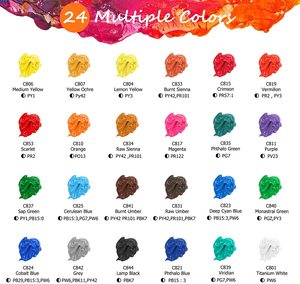 Ensemble de <span class=keywords><strong>peinture</strong></span> <span class=keywords><strong>acrylique</strong></span> 24 couleurs 59 ml pour enfants, étudiants, débutants, papier, toile, céramique, bois, tissu, <span class=keywords><strong>peinture</strong></span> sur roche - Product Image 2