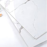 Carreaux de sol et de mur extérieurs en porcelaine blanche de Carrare, émaillés, isolants thermiquement, 600x600mm, marbre vitrifié, luxe