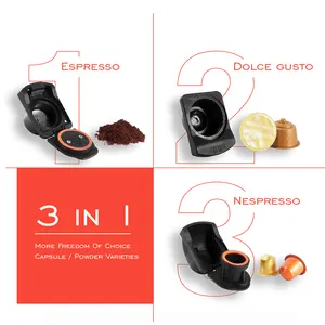 Koud Warm Water 4in1 Multi Functie Capsule Een Cafe Espresso Poeder Dolce Gusto Nespresso Adapter Maker 3 In 1 Koffie machine
