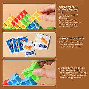สีสันทาวเวอร์สมดุลซ้อนเกมกระดานอาคารบล็อกของเล่นเกมครอบครัววันเกิดสมดุลซ้อนบล็อก - Product Image 4