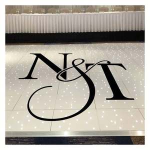 Pegatina Personalizada con Monograma para Corona de Boda, Iniciales, Letras, Monograma de Novios, Adhesivo Brillante Removible para Pared - Product Image 3