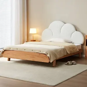 DW7001 Quan Custom Cute Cloud Design Modern Kids Wooden Bed Kid House Modern Wood Beds Furniture