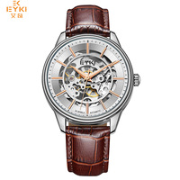 Montre squelette de luxe EYKI Fashion pour homme, montre automatique mécanique pour hommes