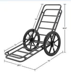 Chariot de <span class=keywords><strong>transport</strong></span> pliable robuste en fer pour la chasse au cerf, chariot utilitaire à deux roues OEM pour le <span class=keywords><strong>transport</strong></span> de matériel de chasse en extérieur - Product Image 2