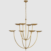Suspension LED linéaire moderne en laiton Yihao, hauteur réglable, pour îlot de cuisine, bureau à domicile ou comme lustre