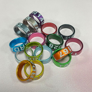鳩の足環 10mm アルミ製鳩足環ラベル 2～28mm カスタムアルミ製ストレートフィンチカナリア鳥用足環 2025 - Product Image 2