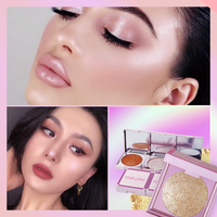 Poudre illuminatrice effet diamant pour le maquillage, marque privée, poudre illuminatrice en vrac, illuminateur corporel