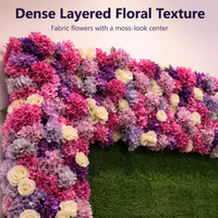 Mur d'hortensias artificiels violets, 1 pièce, décor de fleurs pour mariage, plantes de haute qualité, pour Restaurant, hôtel, fête familiale, noël