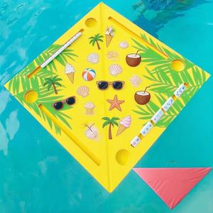 Plateau de jeu flottant pliable carré pour Mahjong, <span class=keywords><strong>Domino</strong></span>, Piscine, Plage, Fête aquatique, Sport, Jeu de collection avec étui de transport - Product Image 1