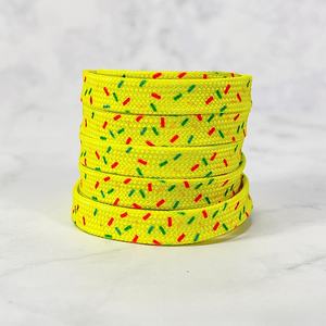 Lacets plats imprimés pour baskets et bottes, couleur personnalisée JK, lacets en forme de glace, lacets en gros, lacets de chaussures décontractées et sportives - Product Image 1