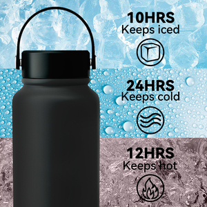 Botella de agua con aislamiento al vacío para deportes de acero inoxidable de doble pared, frasco de agua caliente con manga inferior para niños - Product Image 3