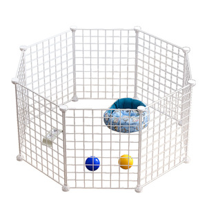 Recinto para Perros, Jaula para Mascotas de Interior, Rectangular, de Plástico, Plegable, Ajustable, para Perros Pequeños y Medianos, Valla para Gatos con Barandilla de Seguridad para el Baño - Product Image 4