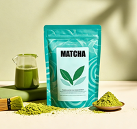 Sacs refermables en Mylar personnalisés pour l'impression numérique, emballage pour café, thé, matcha, sachet biodégradable pour poudre