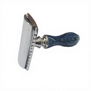 Rasoir de sécurité écologique durable avec manche en bois, lames en acier inoxydable, outil de rasage réutilisable à double tranchant pour le visage et le corps, hommes et femmes - Product Image 1
