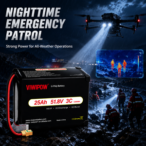 VIWIPOW Prix d'usine Batterie UAV semi-solide 25000mAh 14S haute densité pour drone VTOL EVTOL OEM - Product Image 6