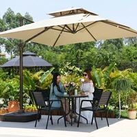 Parasol cantilever robuste, grand parasol romain pour jardin, villa, extérieur, usage commercial, avec base