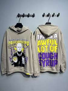 Eso es un montón horrible de COUPH SYRUP de alta calidad 100% algodón High Street Alphabet Trendy Brand Loose Casual Hat Hoodie para hombres - Product Image 2