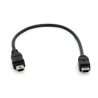 Kabel USB Mini sisi ganda, kecepatan tinggi ke kabel micro-usb pengisian daya ganda untuk penggunaan kamera dan komputer