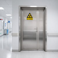 Porte battante double moderne anti-rayonnement en acier inoxydable 304 + feuille de plomb haute pureté 99,994 % personnalisable pour usage nucléaire