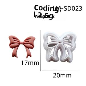 Molde cortador de arcilla polimérica de cerámica suave de Navidad, guirnalda de lazo, molde de corte en relieve, herramienta de fabricación de joyas colgantes para pendientes DIY - Product Image 6