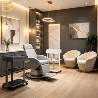 Chariot de salon avec tiroir, chariot de beauté à 3 niveaux avec roulettes pour salon de coiffure et spa