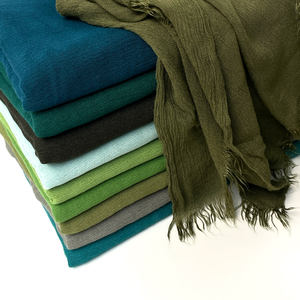 Pañuelos Lisos de Rayón Modal Viscosa Voile Premium en Oferta, Hiyabs Islámicos Populares para Mujeres Musulmanas, Chales de Algodón Arrugado con Borlas - Product Image 2