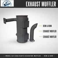 Silencieux pour CAT E306/E307E, 20 ans d'expérience, vente en gros, OEM, ODM, pour moteur diesel, générateur, bulldozer, excavatrice, chargeuse