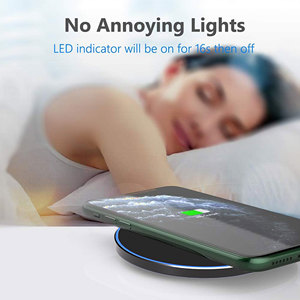 <span class=keywords><strong>Chargeur</strong></span> sans fil portable 15W avec logo personnalisé, lumière LED, boîtier en métal, charge rapide, entrée Type-C, chargeurs de téléphone sans fil - Product Image 3