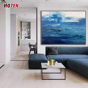 Grande peinture <span class=keywords><strong>à</strong></span> l'huile abstraite minimaliste moderne toile peinte <span class=keywords><strong>à</strong></span> la main <span class=keywords><strong>paysage</strong></span> pour salon décoratif Supports muraux Art mural - Product Image 3