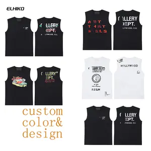 Male Gym Tank Tops Underwear High Quality Cotton Plain Bodybuilding Vest For Men White Running Singlets