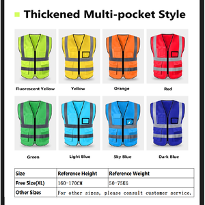 سترة أمان عالية الجودة متعددة الجيوب للبناء، سترة عاكسة رخيصة، ملابس أمان عاكسة - Product Image 6