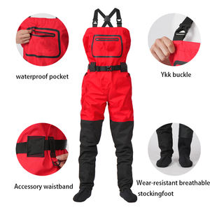 Cuissardes de pêche pour hommes respirant bas pied Wader Convertible chasse Wading pantalon kit pour la pêche à la mouche - Product Image 4