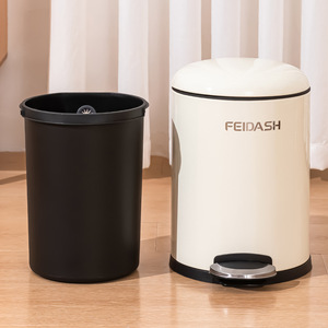 FEDASH - <span class=keywords><strong>Cubo</strong></span> de <span class=keywords><strong>Basura</strong></span> con Pedal de Acero Inoxidable Ecológico de 12L, Tapa de Cierre Suave, Contenedor de Almacenamiento Resistente a los <span class=keywords><strong>Olores</strong></span> para Cocina, Baño y Oficina - Product Image 2