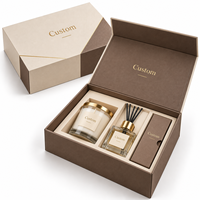 Boîte cadeau personnalisée pour bougies, emballage rigide en papier de luxe avec insert pour bougies parfumées, diffuseurs et coffrets de parfums d'intérieur