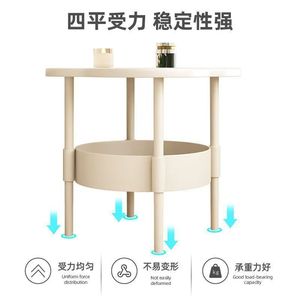 New creative bedside <b>table</b>, movable <b>sofa</b> <b>side</b> <b>table</b>, cream-colored movable bedside <b>table</b>, trendy four-leaf clover shelf - Product Image 3