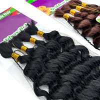 4x Perruques bouclées Deep Wave de 20 pouces, 100g, pour tresses au crochet style Boho Goddess, extensions de cheveux synthétiques en vrac résistantes à la chaleur
