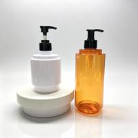 Bouteille cosmétique vide en PET de 300 ml et 500 ml avec pompe, bouteille en plastique pour shampoing et lotion corporelle avec pompe à lotion