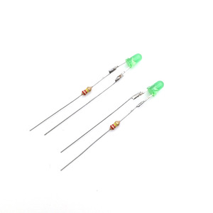 Lampe indicatrice LED pré-câblée 220V avec résistance, néon 3mm/5mm pour panneaux d'alimentation et électronique DIY - Product Image 1
