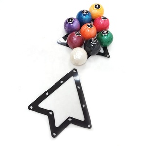 Feuilles <span class=keywords><strong>de</strong></span> rangement magiques pour billes <span class=keywords><strong>de</strong></span> <span class=keywords><strong>billard</strong></span> <span class=keywords><strong>de</strong></span> 2 1/4 po, blanches/noires, en forme <span class=keywords><strong>de</strong></span> triangle, pour 9 ou 10 billes - Product Image 5
