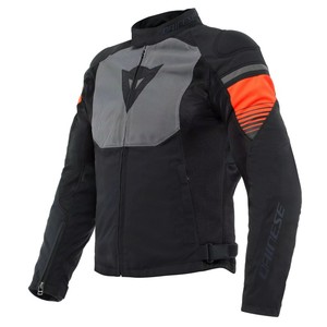 Chaqueta de Motocicleta Transpirable Air Fast Tex para Hombre, Color Negro, Gris, Rojo Fluorescente, Talla 48, Textil - Product Image 1