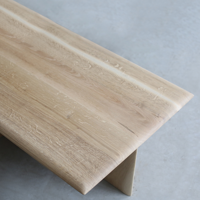 Table basse en chêne bio, moderne, sur mesure, en bois massif, style cocktail, minimaliste, pour salon ou loft