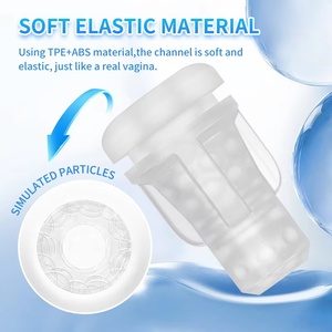 Appareil de masturbation masculine, appareil manuel d'exercice de massage du pénis, véritable produit vaginal pour adultes pour femmes matures, jouet sexuel pour hommes - Product Image 5