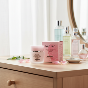 Cosmétique coréen 3W Clinic Flower Effect Crème hydratante extra nourrissante à l'acide hyaluronique, exfoliante pour tous types de peaux - Product Image 3