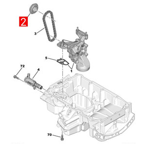 เฟืองปั๊มน้ำมัน 9807407480 สำหรับชุดโซ่ไทม์มิ่งเครื่องยนต์ Peugeot Citroën 1.2T อุปกรณ์เสริม - Product Image 2