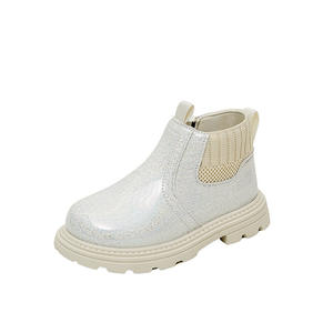 2025 printemps automne enfants mode bottes élégant polyvalent pour Martin bottes en cuir pour garçons filles à la mode britannique court - Product Image 5