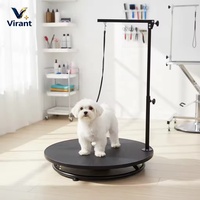 Base de toilettage portable tout noir robuste réglable en hauteur antidérapante écologique pour chiens et chats pour salon de toilettage
