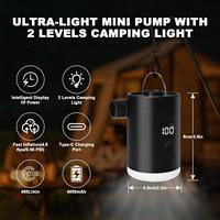 Pompe à air électrique portable 3 en 1 avec lanterne de camping, gonfleur/dégonfleur rechargeable Type-C pour l'extérieur